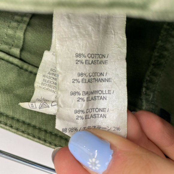 J. Crew Ankle Zip Skinny Jogger Pants Women's Size 0 Mid Rise Stretch Crop Green - Picture 6 of 12